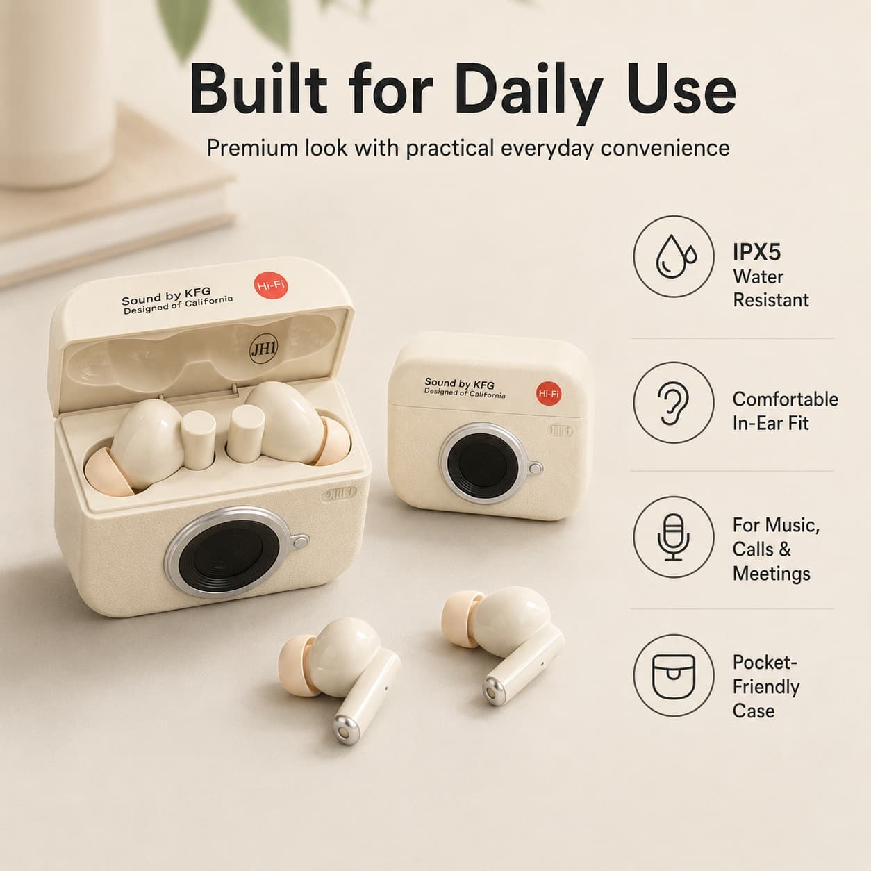 A1 Star Retro Camera Earbuds 3