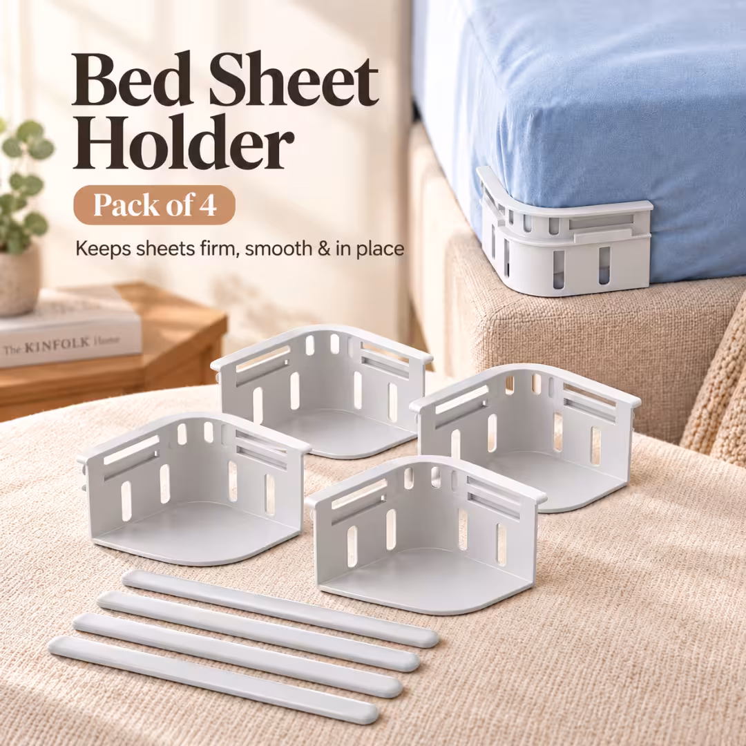 Adjustable Bed Sheet Holder With Anti-slip Clips