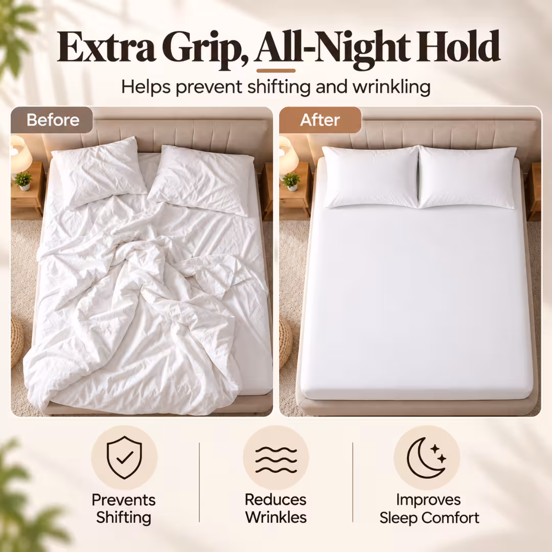 Adjustable Bed Sheet Holder With Anti-slip Clips 5